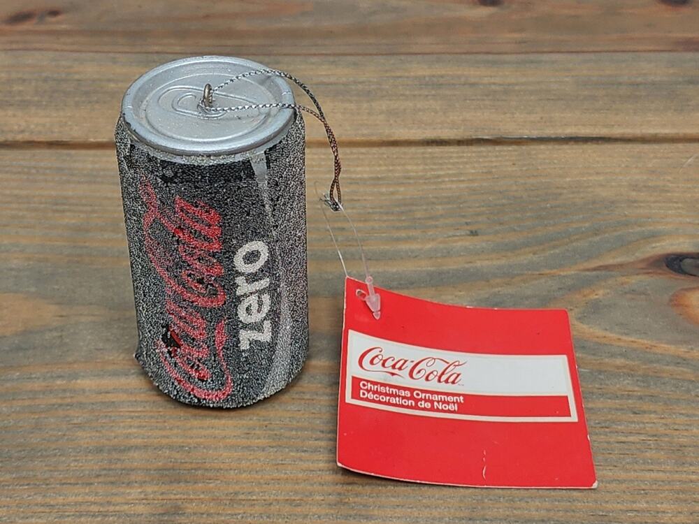 COKE ZERO FROSTED CAN CHRISTMAS ORNAMENT